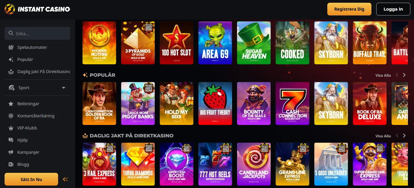 Svenska casino snabba uttag