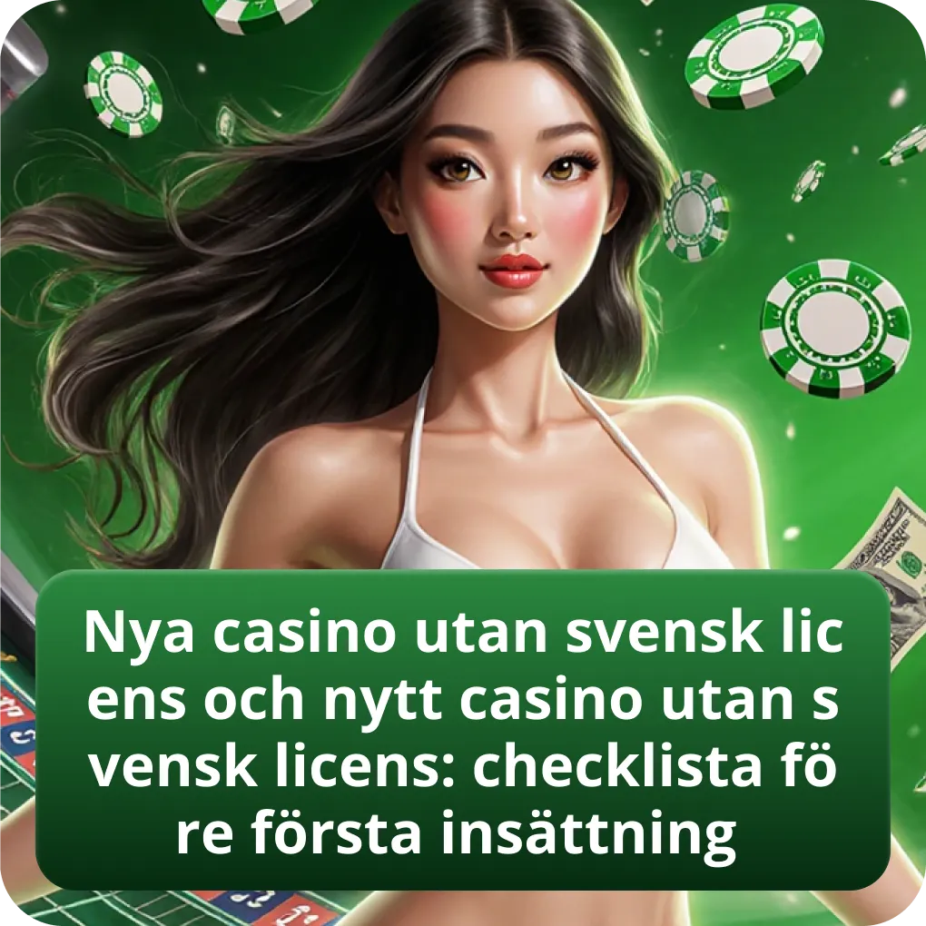 Nya casino utan svensk licens och nytt casino utan svensk licens: checklista före första insättning