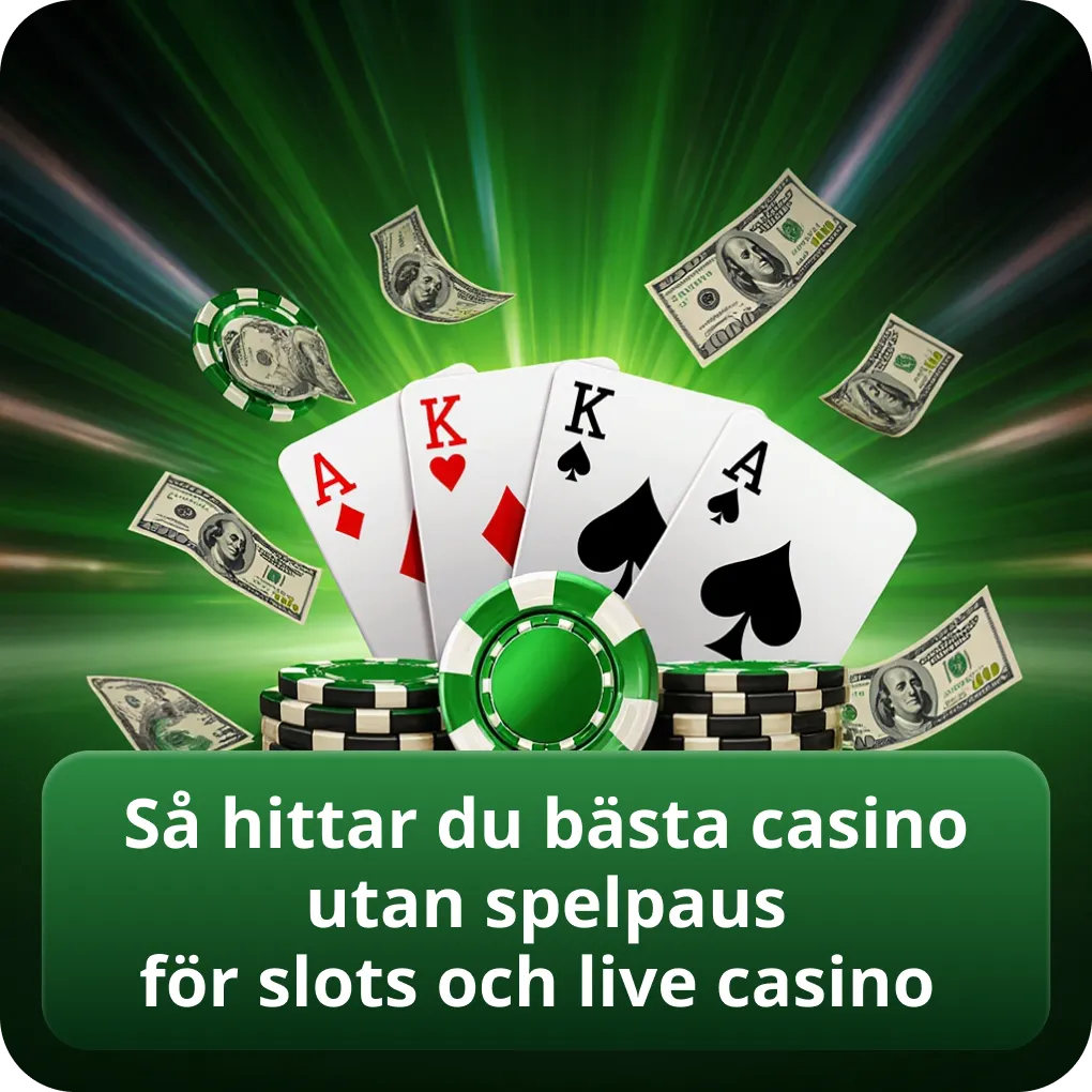 Så hittar du bästa casino utan spelpaus för slots och live casino