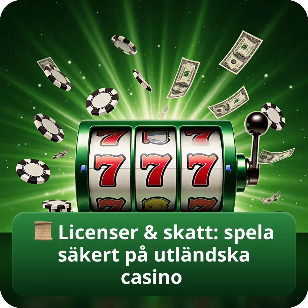 Licenser och skatt — spela säkert på utländska casino