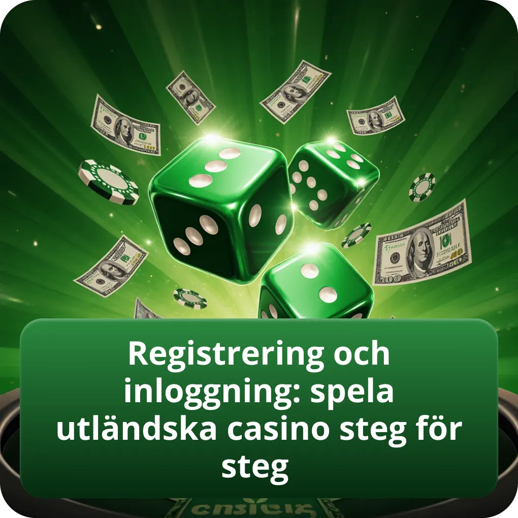 Registrering och inloggning: spela utländska casino steg för steg 